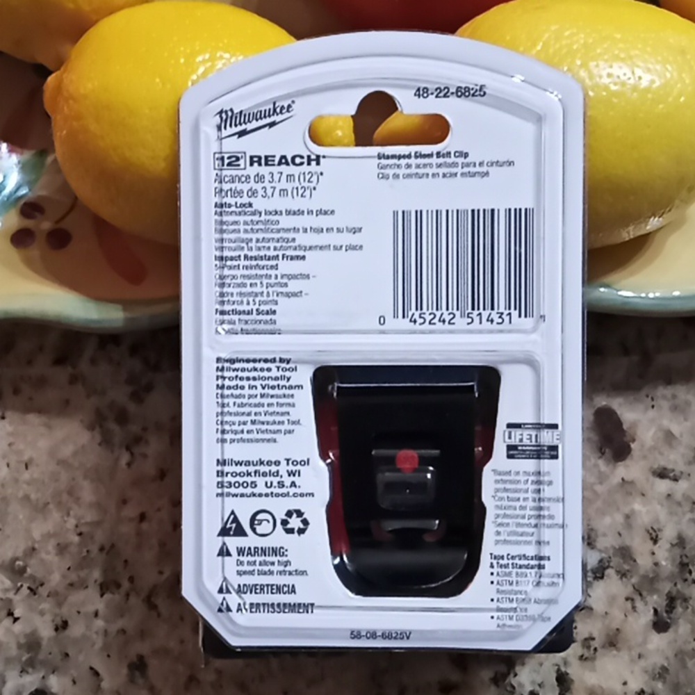 Milwaukee 25FT Compact Auto-Lock Tape Measure. Impact Resistant Frame. New. - Picture 4 of 9